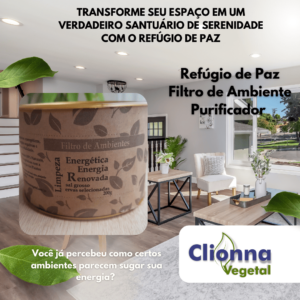 Refúgio de Paz - Filtro de Ambiente Purificador com Sal Grosso e Alecrim